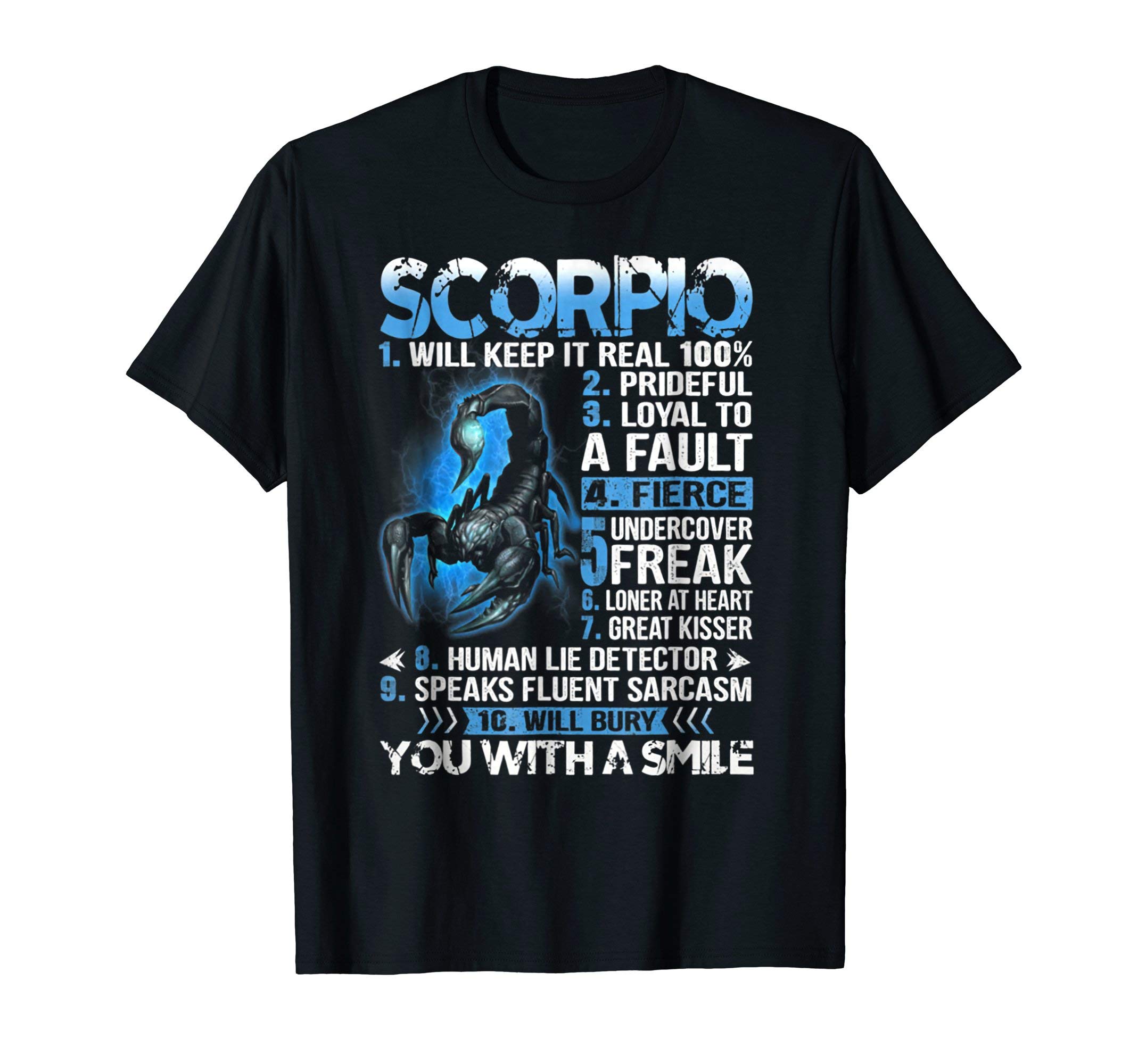 Scorpio Will Keep It Real 100% Prideful Shirt Scorpio Zodiac T-Shirt