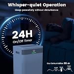 COSTWAY 54 Pints Dehumidifier for Basement, Dehumidifier with 3 Modes, LED Display, 3-Color Indicator Light, 24H Timer, Child Lock, Drain Hose & Auto Defrost for Bathroom Bedroom