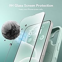 Vista 1230 de GONEZ Funda de silicona para iPhone 15 Pro Max, compatible con Magsafe, protector de cámara + protector de pantalla, forro de microfibra suave Negro