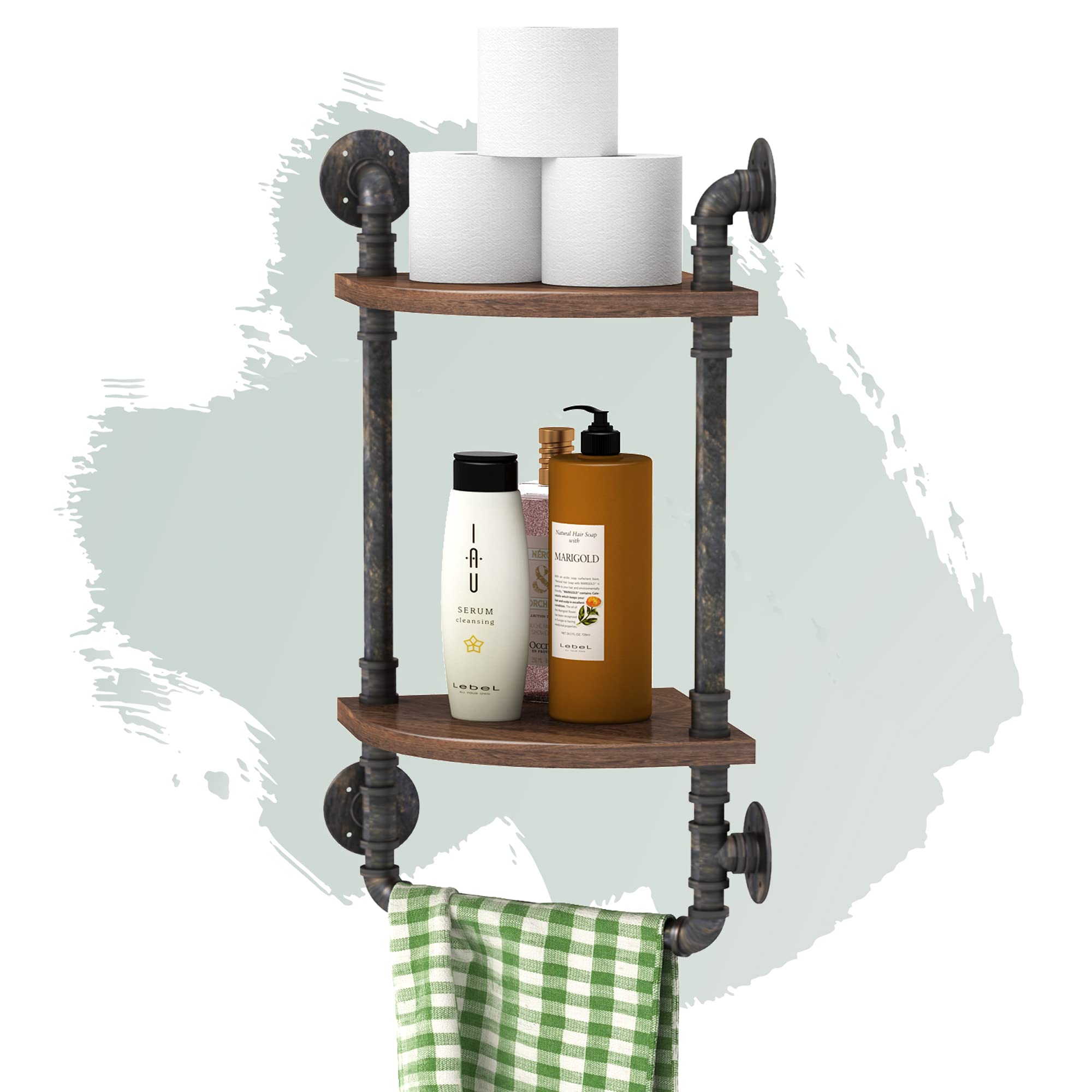 Buy MCleanPin Industrial Pipe Corner Shelves,Rustic Wall Corner