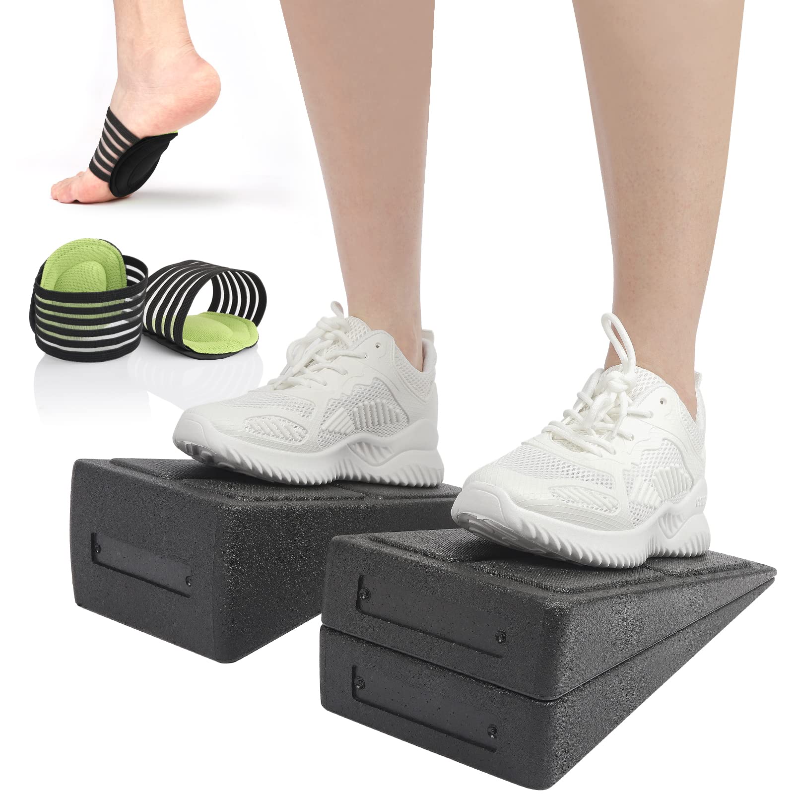 Buy Slant Board, 3 Pcs Foam Calf Stretcher with 5 Adjustable Angles