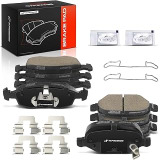 A-Premium Front and Rear Ceramic Brake Pads Compatible with Fiat