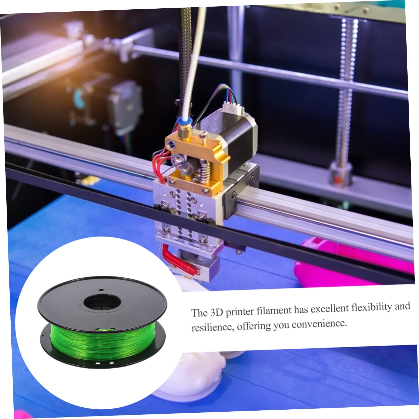 1,75mm Tpu Filament 1kg Transparent für 3d-drucker Patentiertes Verstopfungsfreies 3d-druckerzubehör Installieren Grün Zufällige Farbe