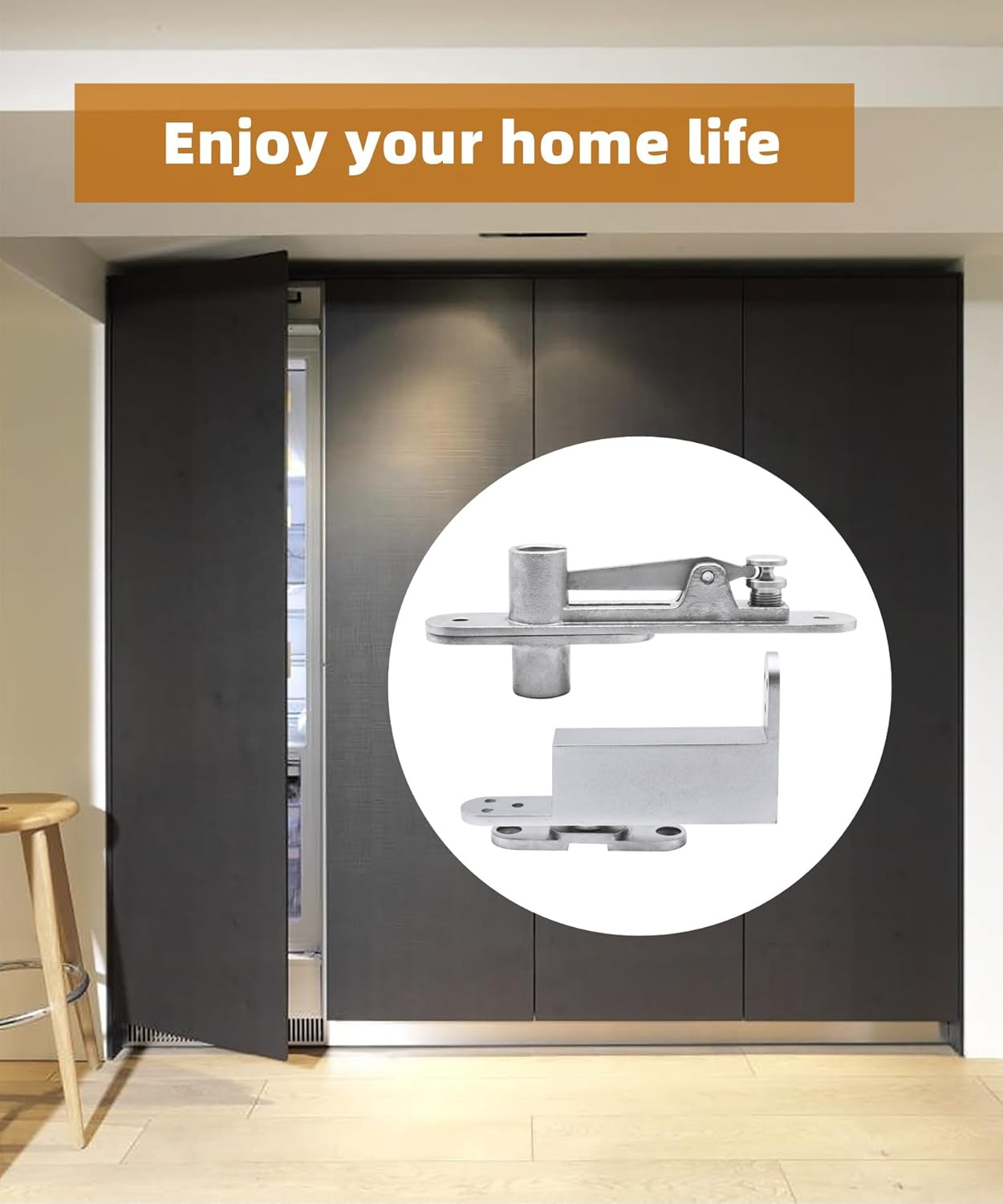 2024 自動閉鎖ドア ピボットヒンジ 高耐久 隠しドアヒンジ 360度