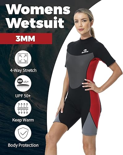 Miniatura 2 de Owntop Shorty - Traje de neopreno para hombre y mujer, 30.079 in con cremallera trasera para buceo, surf, natación, deportes acuáticos