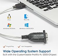 Vista 5 de Manhattan El convertidor USB a serie conecta un dispositivo serie a un puerto USB (205146)