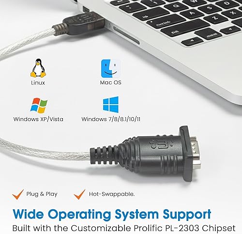 Miniatura 5 de Manhattan El convertidor USB a serie conecta un dispositivo serie a un puerto USB (205146)