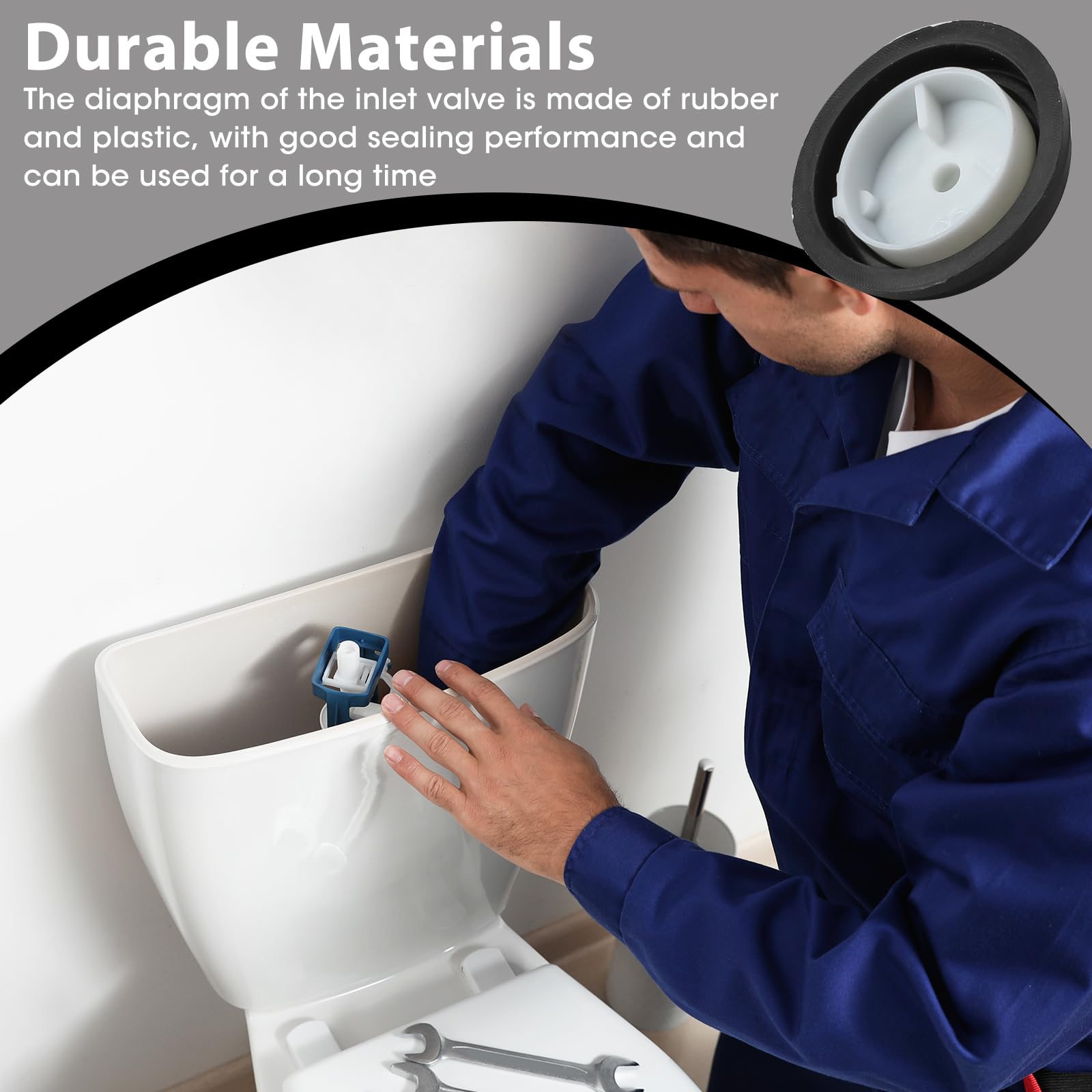 Membrane Valvola A Galleggiante Per Water - Set Da 5 Pezzi, In Gomma, Sostituzione Facile - Foto 10