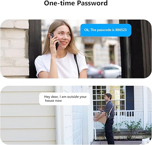 Miniatura 6 de Cerradura de puerta de huellas dactilares, cerradura de puerta de entrada sin llave, cerradura inteligente de cerrojo - Cerradura electrónica