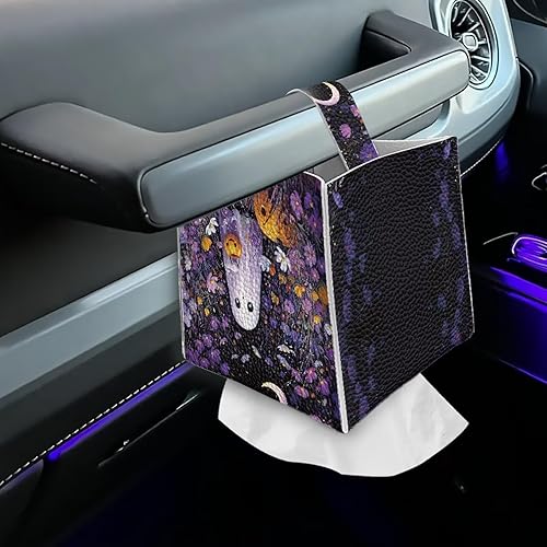 Miniatura 10 de DISNIMO Soporte para caja de pañuelos de elefante de dibujos animados de girasol, cubierta cuadrada para caja de pañuelos, soporte de servilleta de