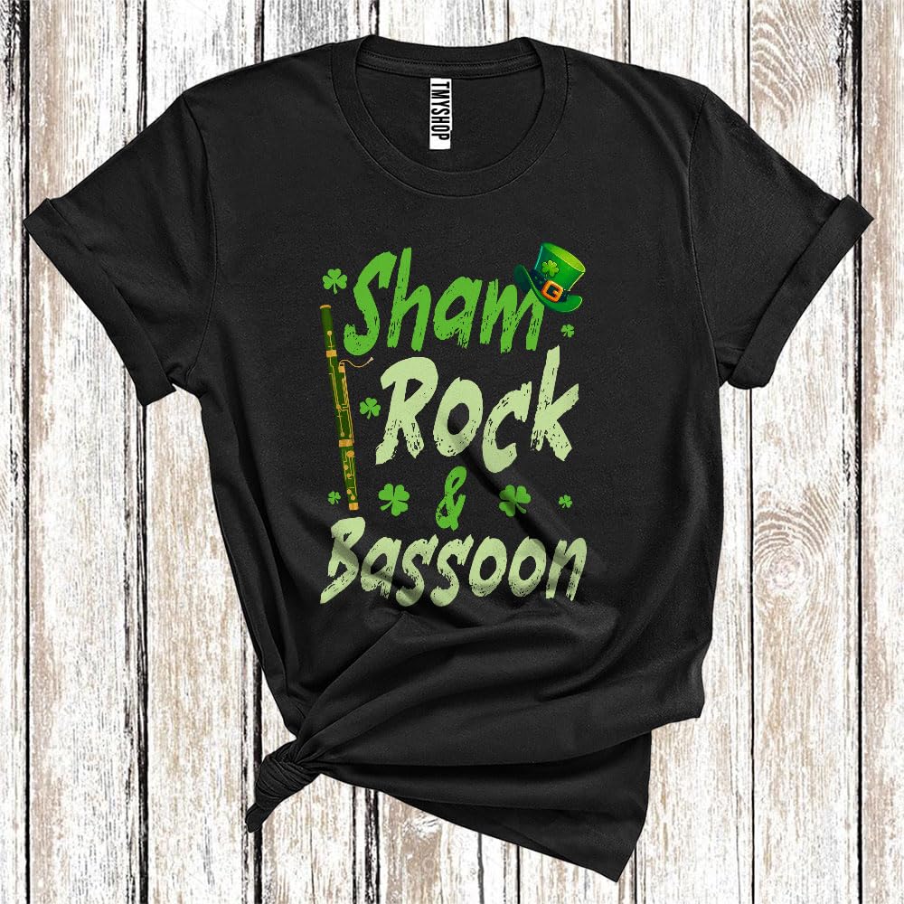 Shamrock and Bassoon, Wonderful St. Patrick's Day Musical Instruments Player, Family Group Unisex T-Shirt