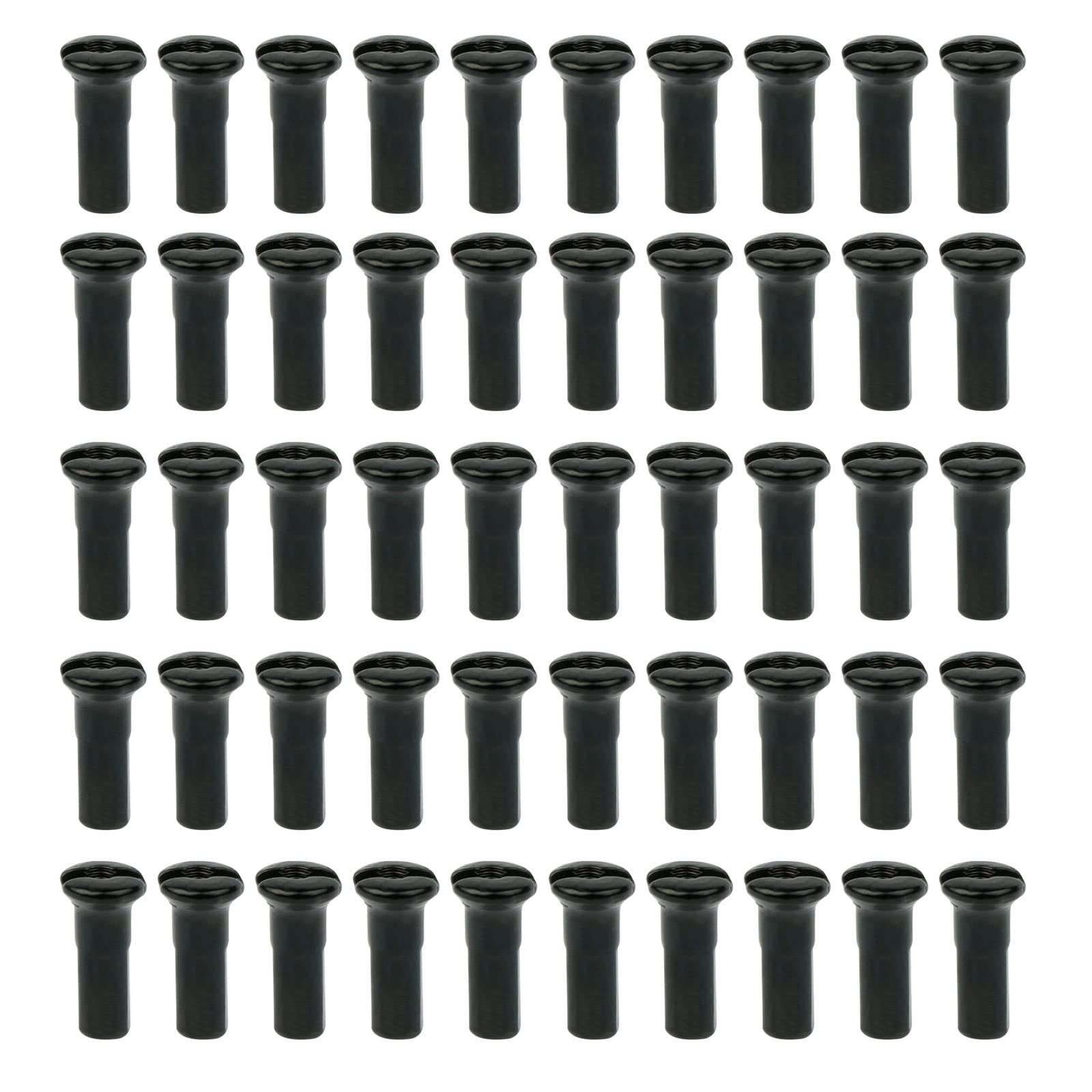NUOYAQI Bike Bicycles Spoke Nipple, 50pc 13G black 13mm, As the Pic Show