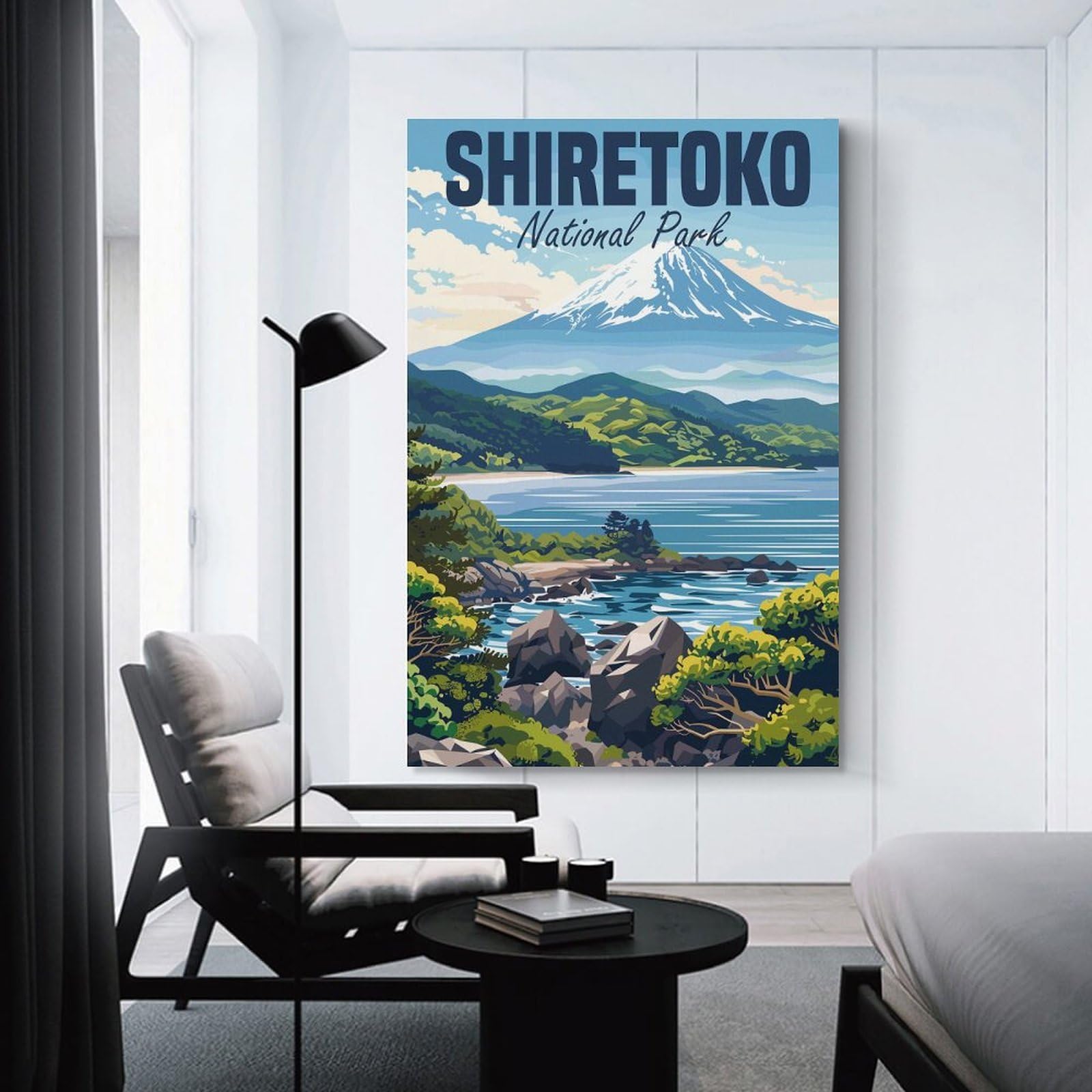 Junmoney Shiretoko National Park Canvas Wall Art, 08x12inch(20x30cm), for Living Room, Bedroom, Office Or Hallway, Versatile Wall Decor for Many Rooms