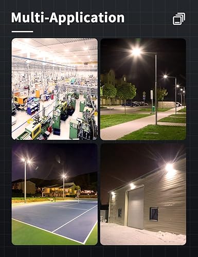 Miniatura 7 de papasbox Luz de inundación LED de 300 W para exteriores, luces de seguridad para exteriores de 24000 lúmenes, luces LED blancas cálidas de 3000 K,