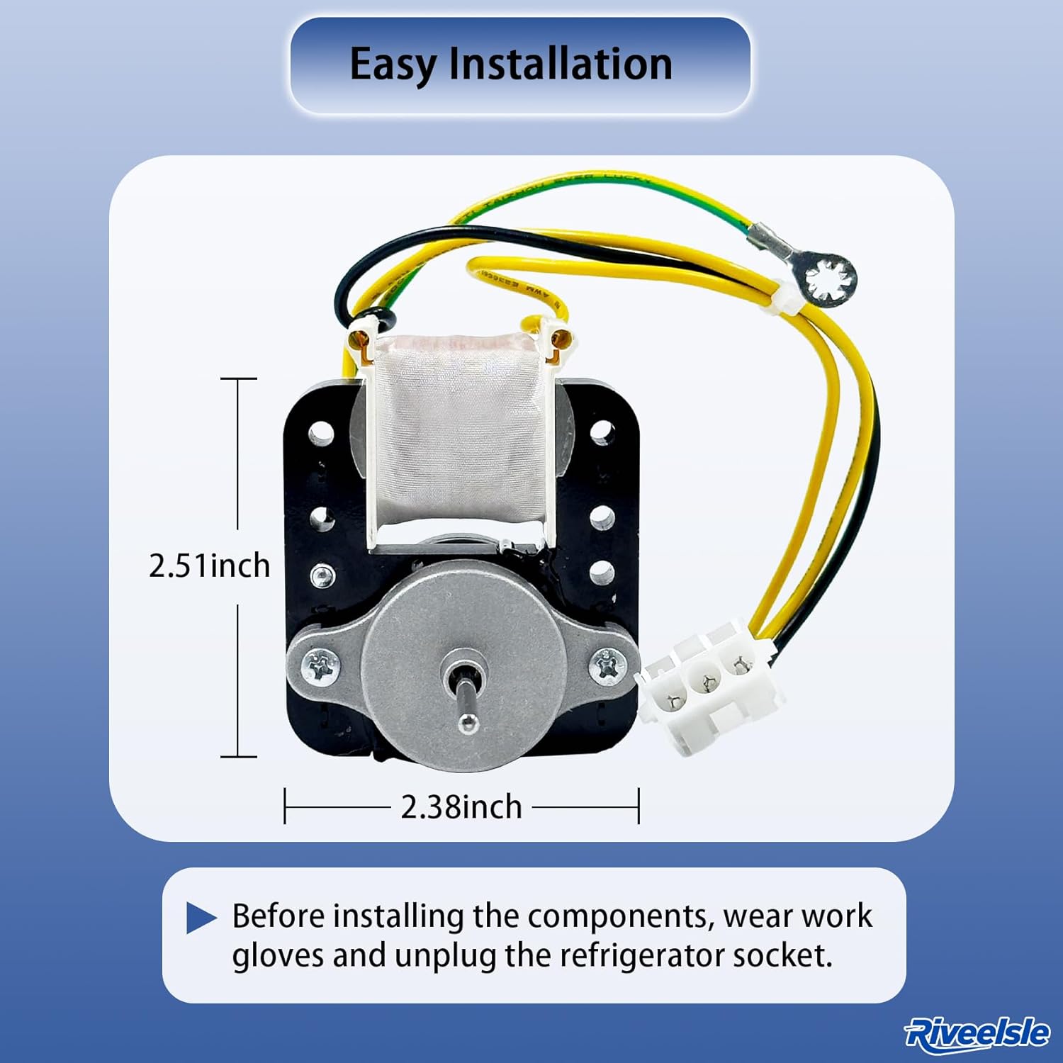 Upgraded WR60X10168 Refrigerator Condenser Fan Motor, for Some GE Hotpoint Kenmore Refrigerators, Replaces WR60X10018 WR60X10021 WR60X10028 WR60X10061 WR60X10153 PS967022 AP3855309