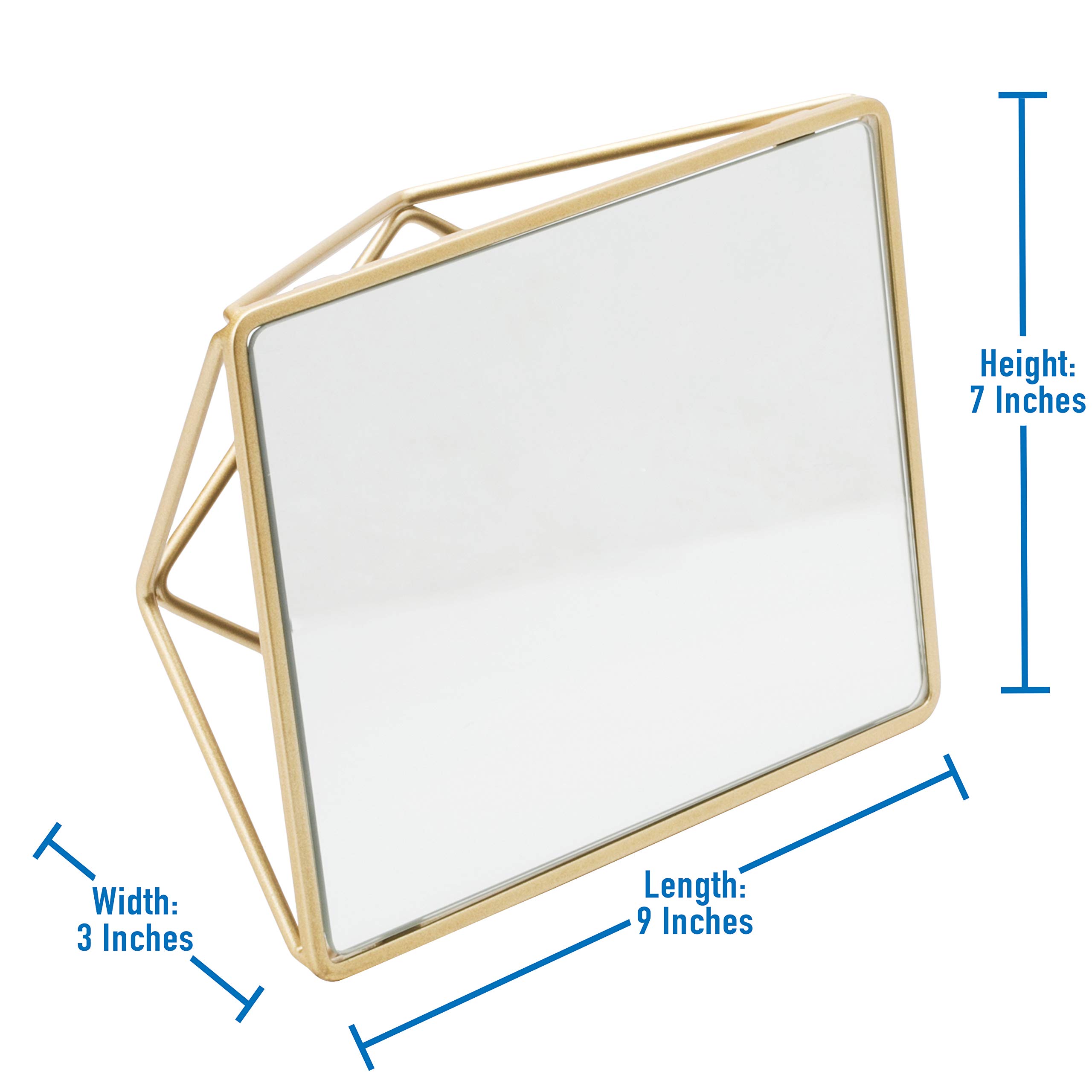 Home Details Geometric Freestanding Vanity Mirror
