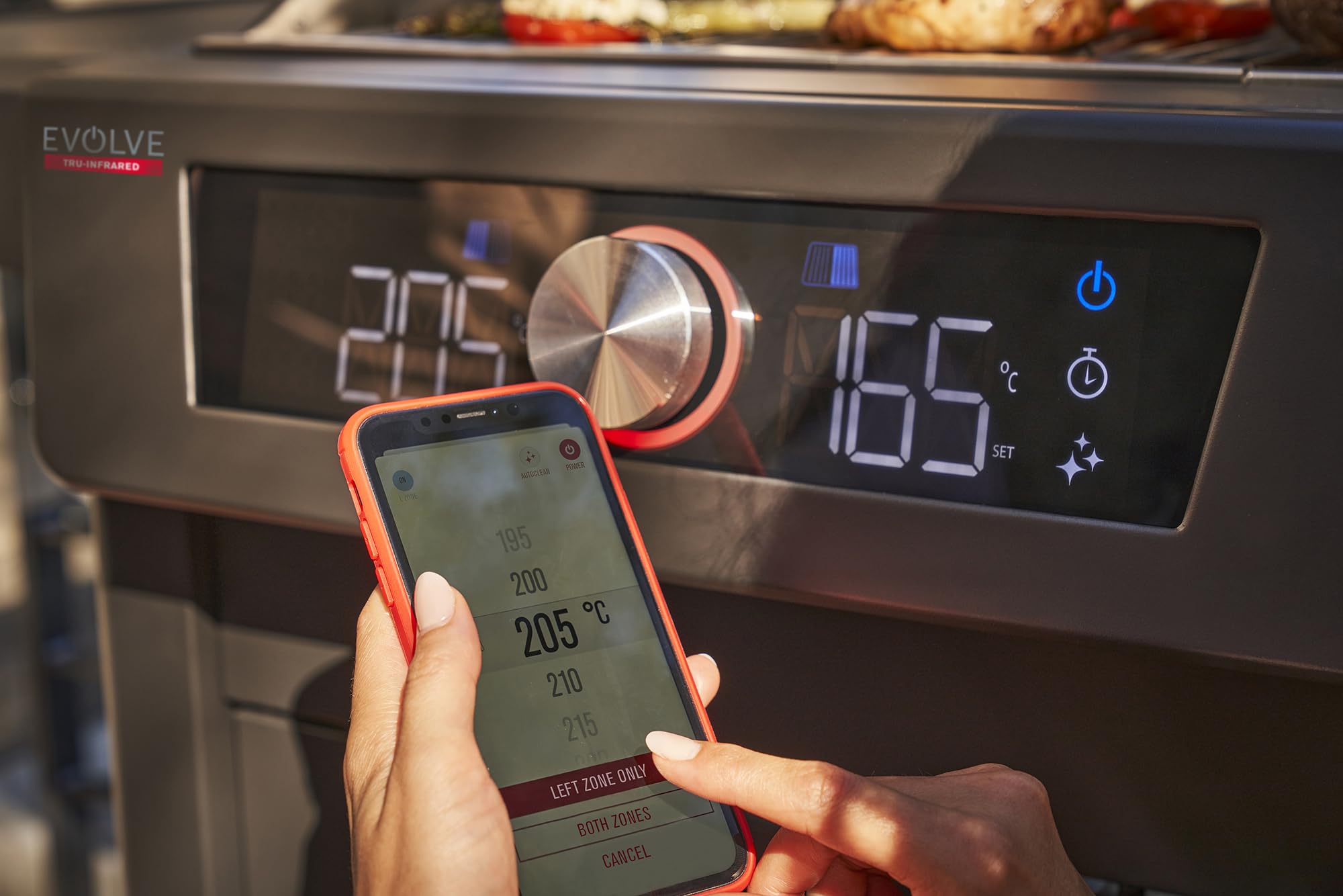 Char-Broil Barbacoa Eléctrico Evolve - Barbacoa con E-Power 90-370°C, control a través de la aplicación, función de limpieza, calor preciso en dos zonas