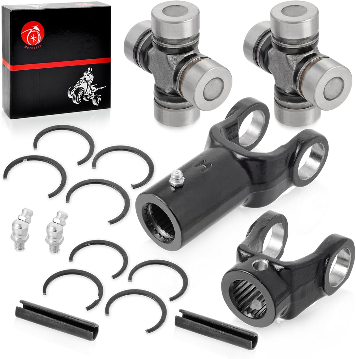 Front Drive Prop Shaft Yoke & U-Joint Kit For Polaris Scrambler 400 500 Magnum 325 330 500 Sportsman 335 400 450 500 600 700 800 Ranger 500 700 800 1000 RZR 800