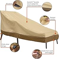Vista 7 de Classic Accessories Veranda - Funda para tumbona de patio resistente al agua de 86 pulgadas, fundas para muebles de patio