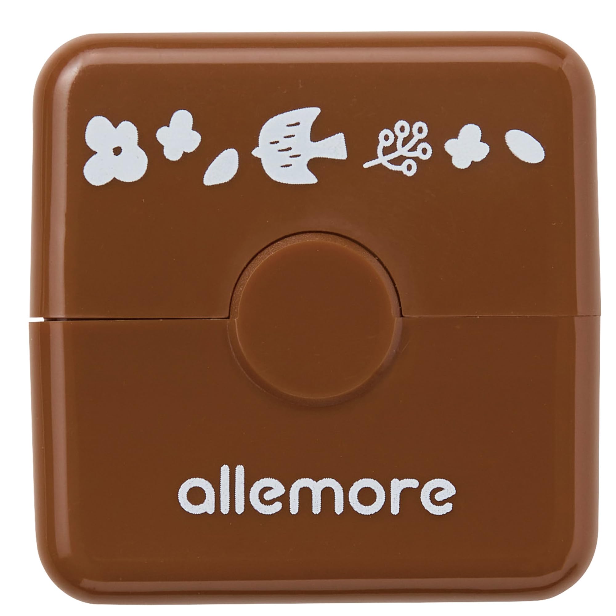 Artline Nototo Roller Stamp (Flower and Bird) Compact Stamps for Diary and Journal, Oil-Based Sepia Ink, Includes Refill Stamp Ink - Pre-Inked and Non-Bleed Scrapbooking & Stamping Supplies