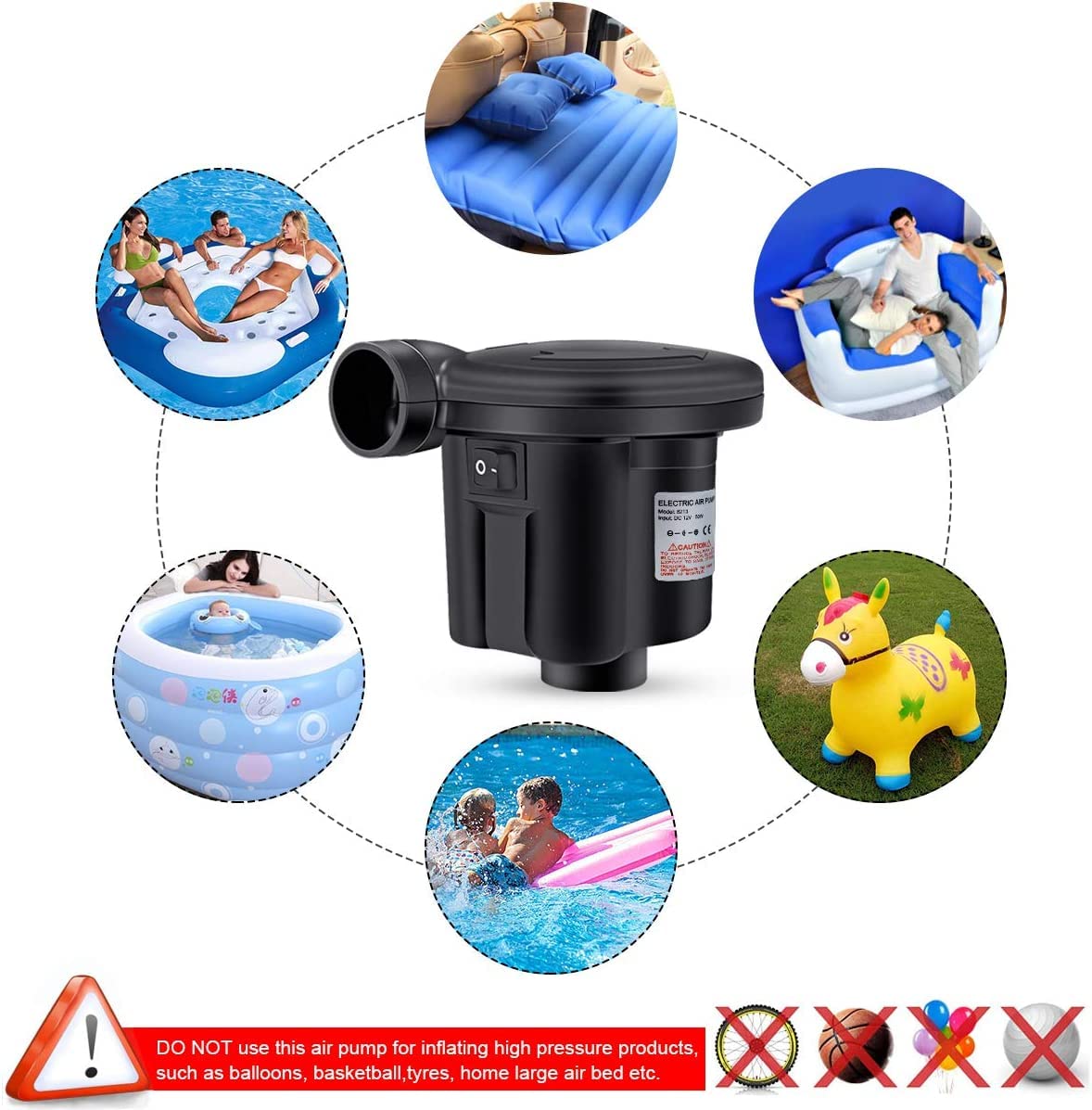 Generic Pompe à Air électrique Portable Pour Matelas Gonflable Canapé Flotteurs De Piscine Remplissage Rapide - Prix Pas Cher | SN