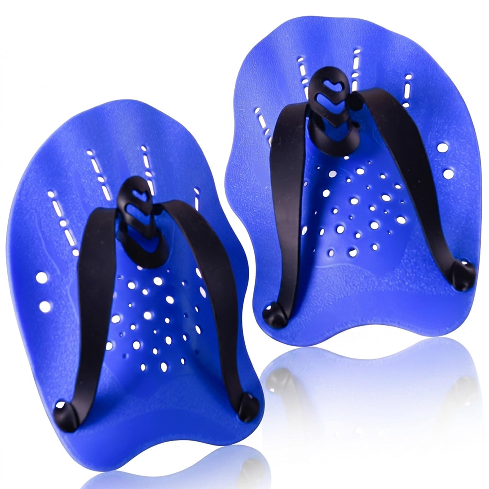 Hand Paddles for Swimming Training, Swimming Paddles for Strength, Technique & Power with Adjustable Straps & Dual Hold Positions