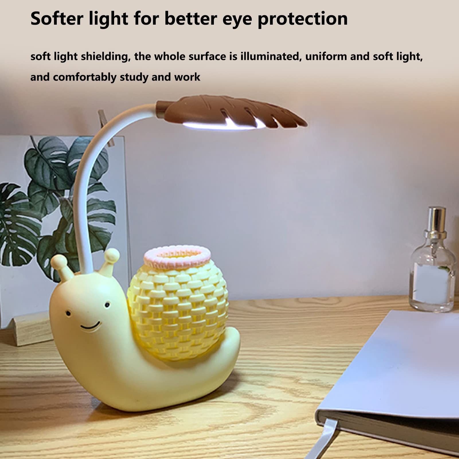 Lampe de Bureau pour Enfants avec Projecteur,Flexible Lampe de Table