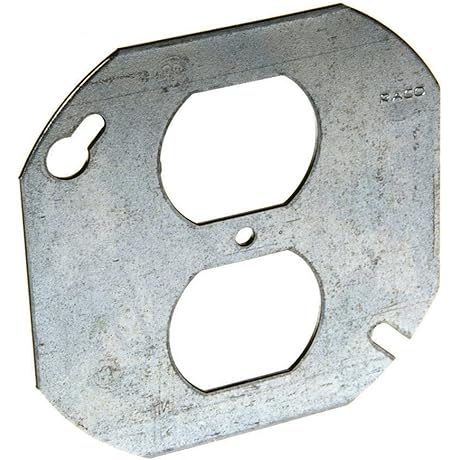 Hubbell-Raco 731 Flat Octagon Box Cover For An Easy Outlet