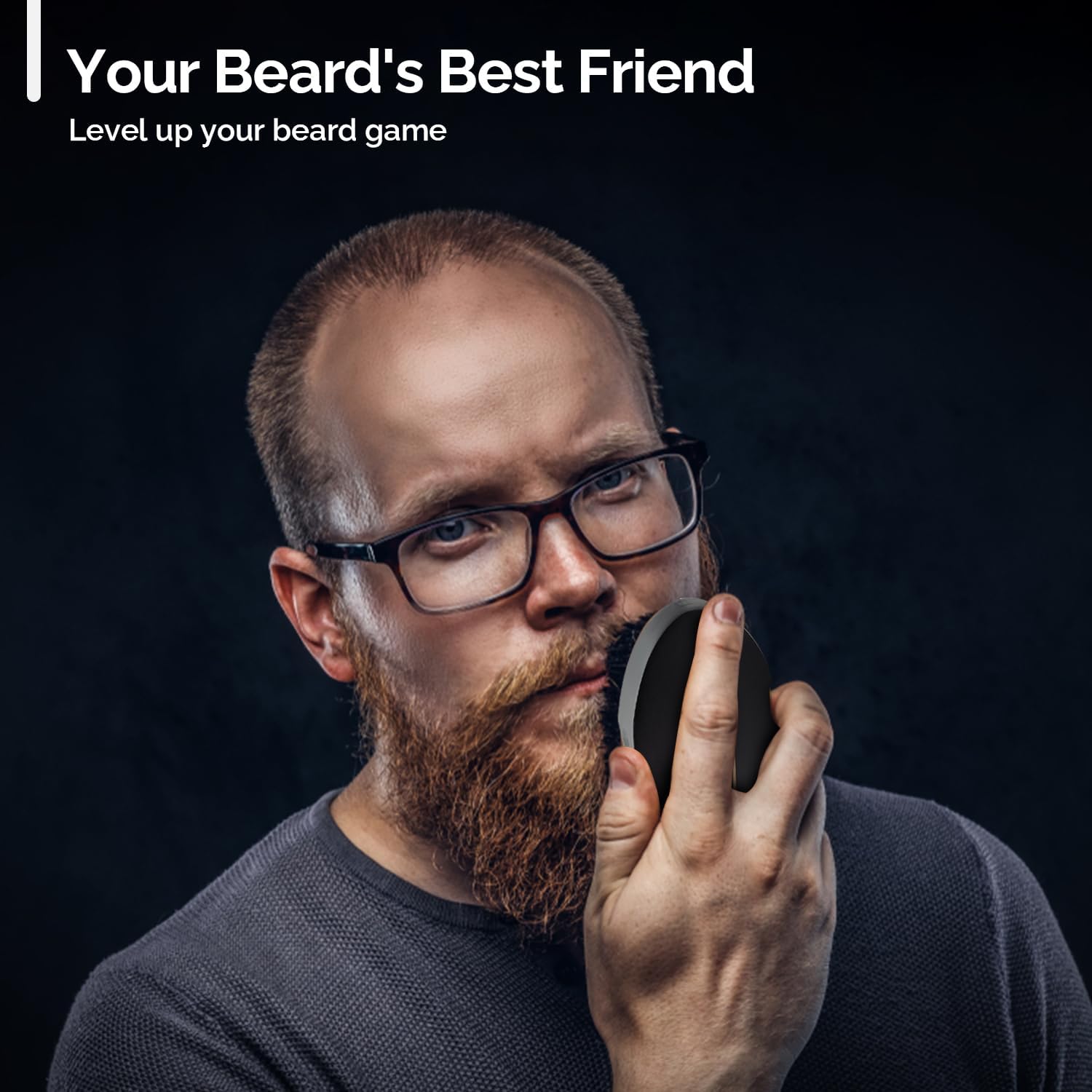 M. A. C. Beard Grooming Kit - Boar Bristle Brush, Trimming Scissor, Comb & Portable Travel Bag
