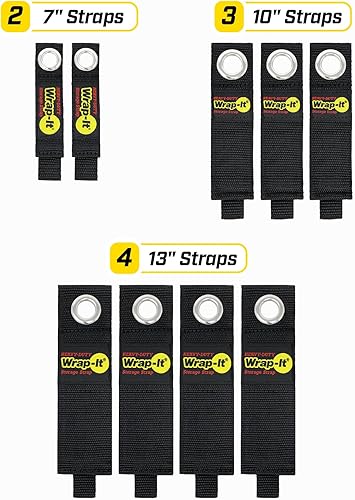 Miniatura 3 de Correas Wrap-It Storage de alta resistencia, paquete de 9 unidades, correas de cable de extensión para almacenamiento y organización en el garaje