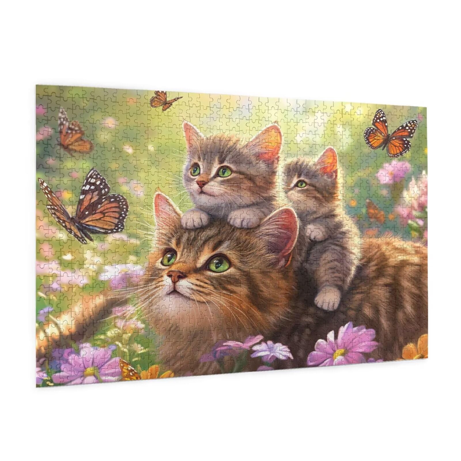 Puzzle dla kota 4000 sztuk motyl puzzle dla dorosłych początkujący z pudełkiem prezentowym, interaktywne puzzle rodzinne wymagające wyzwania, stres Relief Home Wall Room Decor Art prezent dla mężczyzn