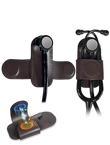 Acoustica - Estetoscopio ligero para médicos, enfermeras, estudiantes, uso de salud en el hogar, adultos, doble cabeza, tubo negro, auricular negro,