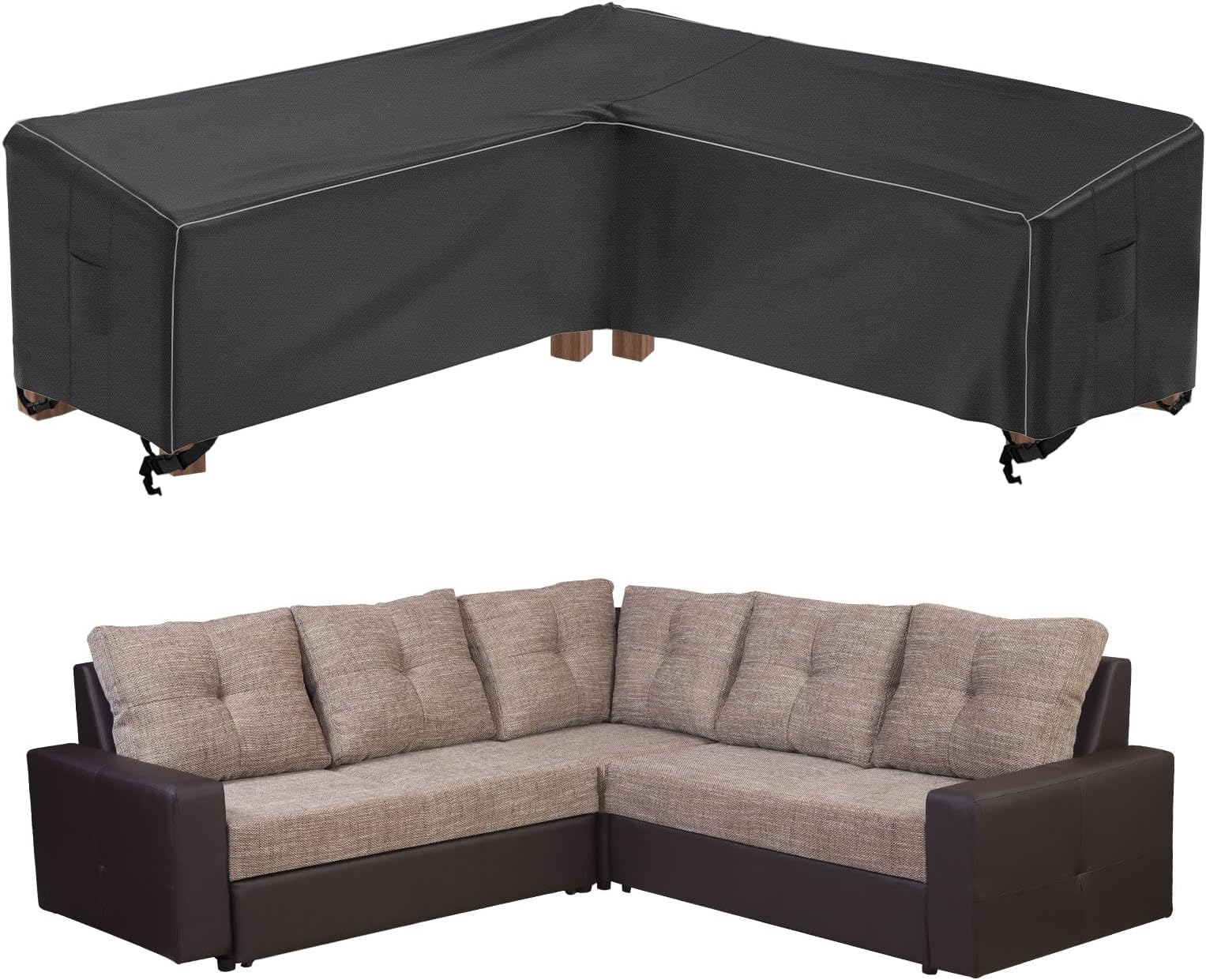 EasyGoing Outdoor VShaped Sectional Sofa Cover 118"X118