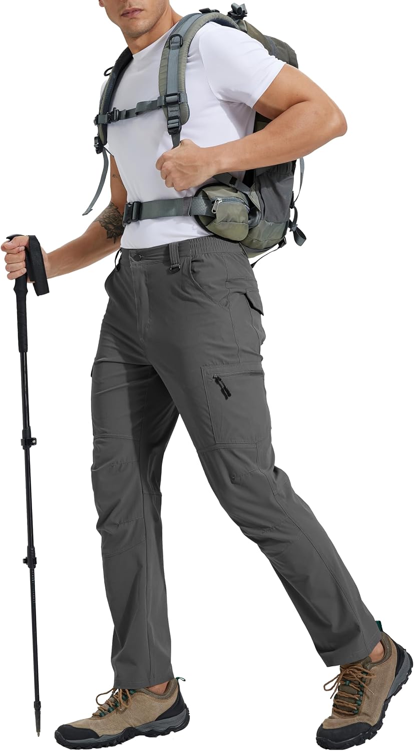 Men's Hiking Pants Lightweight Quick Dry Water Resistant Fishing Travel Climbing Outdoor Stretch Cargo Work Pants