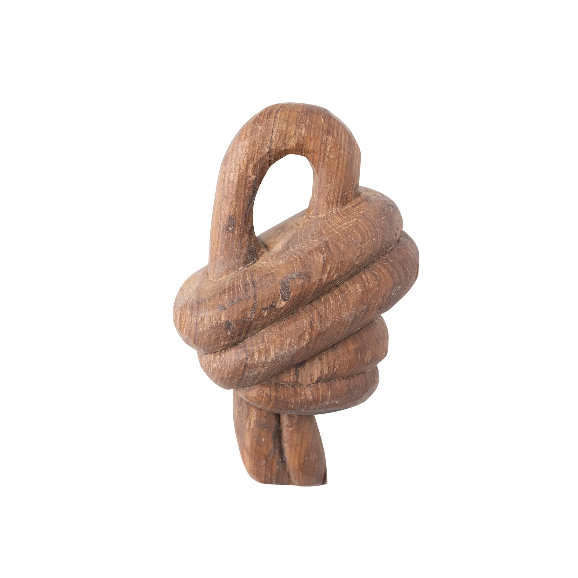 Creative Co-Op Decorative Reclaimed Wood Knot, Brown Décor