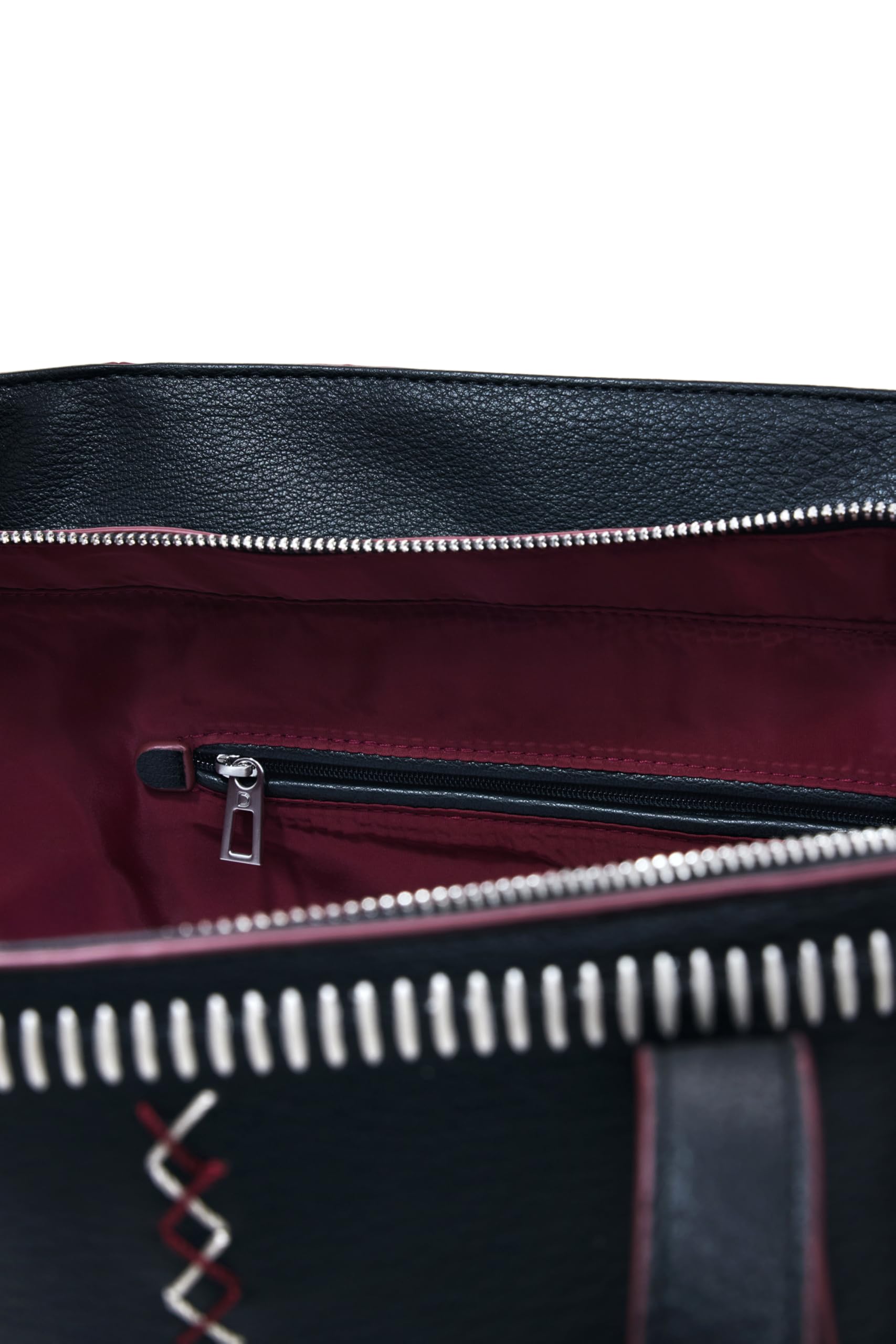 Desigual borsa a tracolla Manhattan Pespuntes Guimar Shopping Bag Black nero