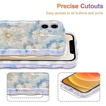 EYZUTAK Case for iPhone 12, Colorful Retro Oil Painting
