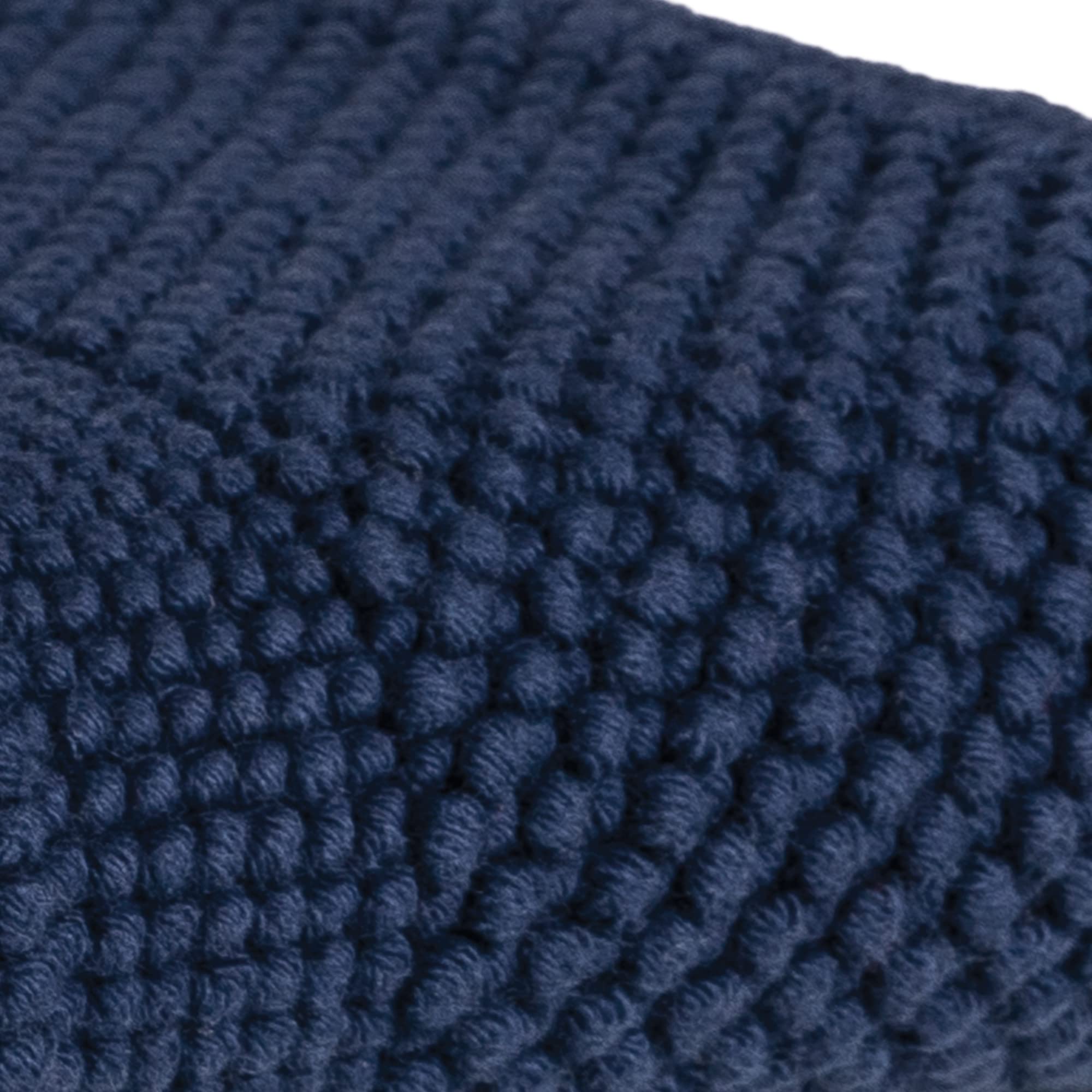 Linnea Tapis de Bain 50x80 cm Lofty Bleu Marine 1500 g/m2
