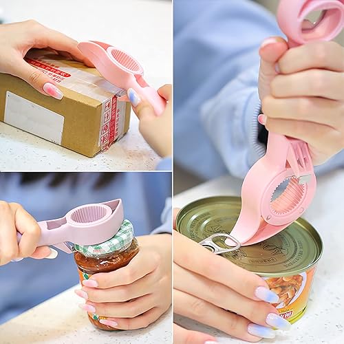 Miniatura 5 de Abridor de frascos 4 en 1, abridor de botellas multifunción para botellas de cerveza, abridor de botellas fresco, abridor de botellas para proteger