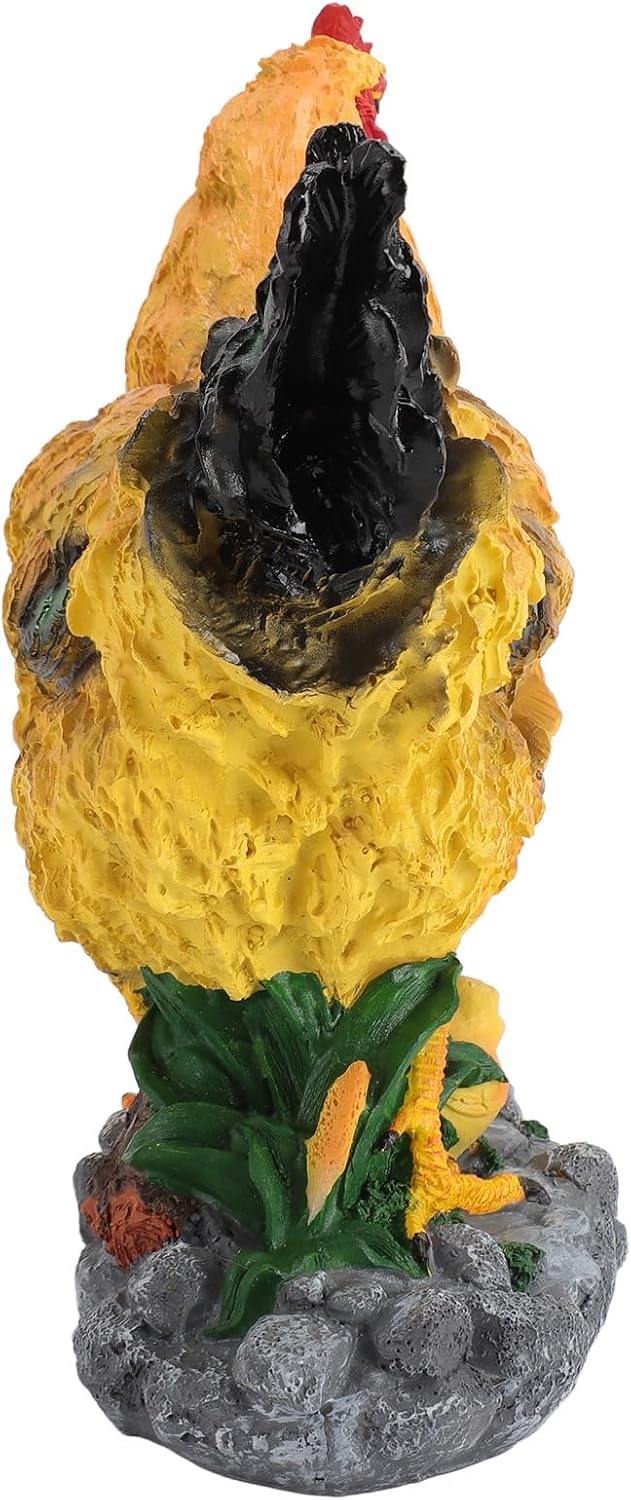 SUNGOOYUE Hen Fairy Garden Accessories Chick Figurine Landscape Desk Decor Ideal Fairy Garden Enthusiasts