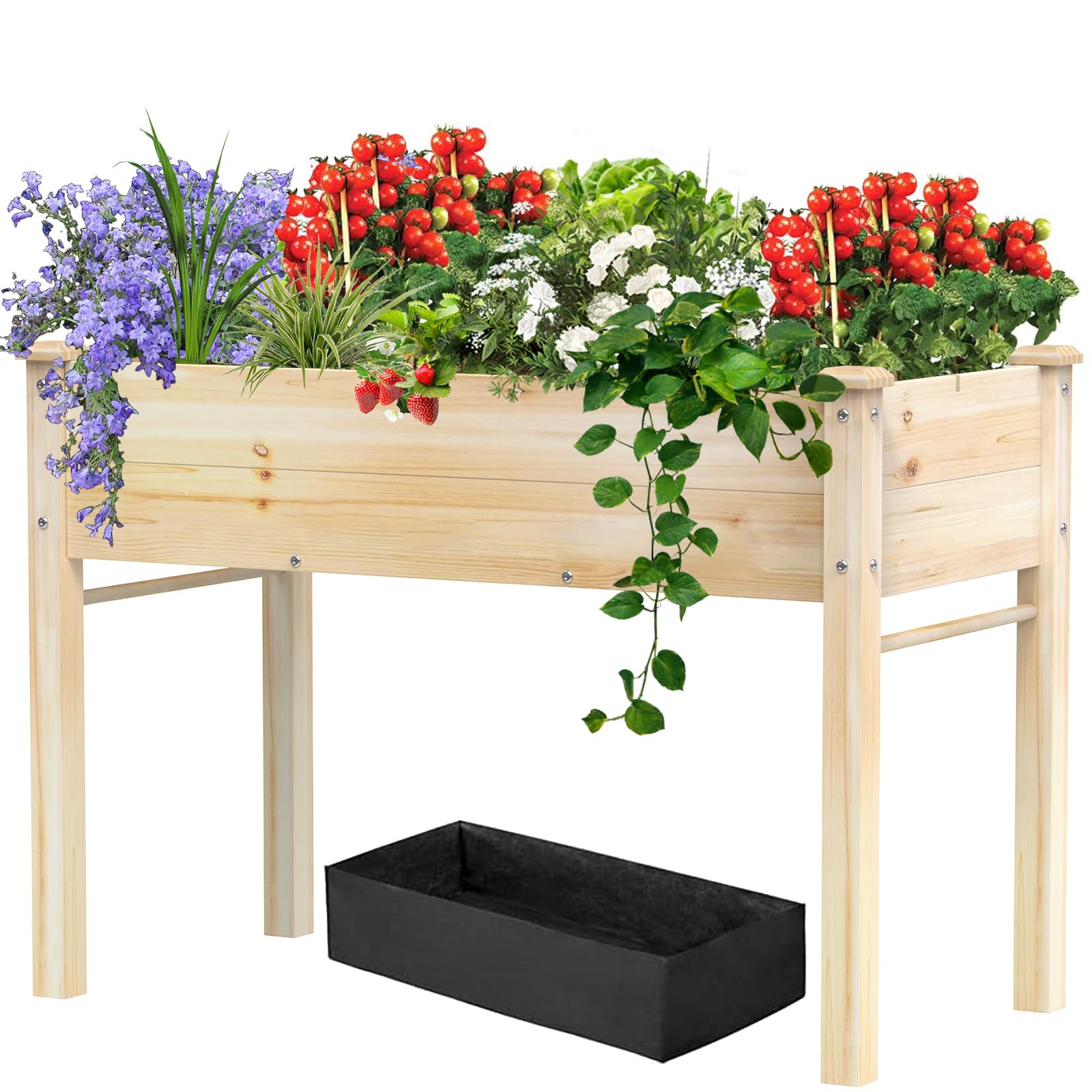 JWPEHOE 48x24x31 Elevated Garden Bed