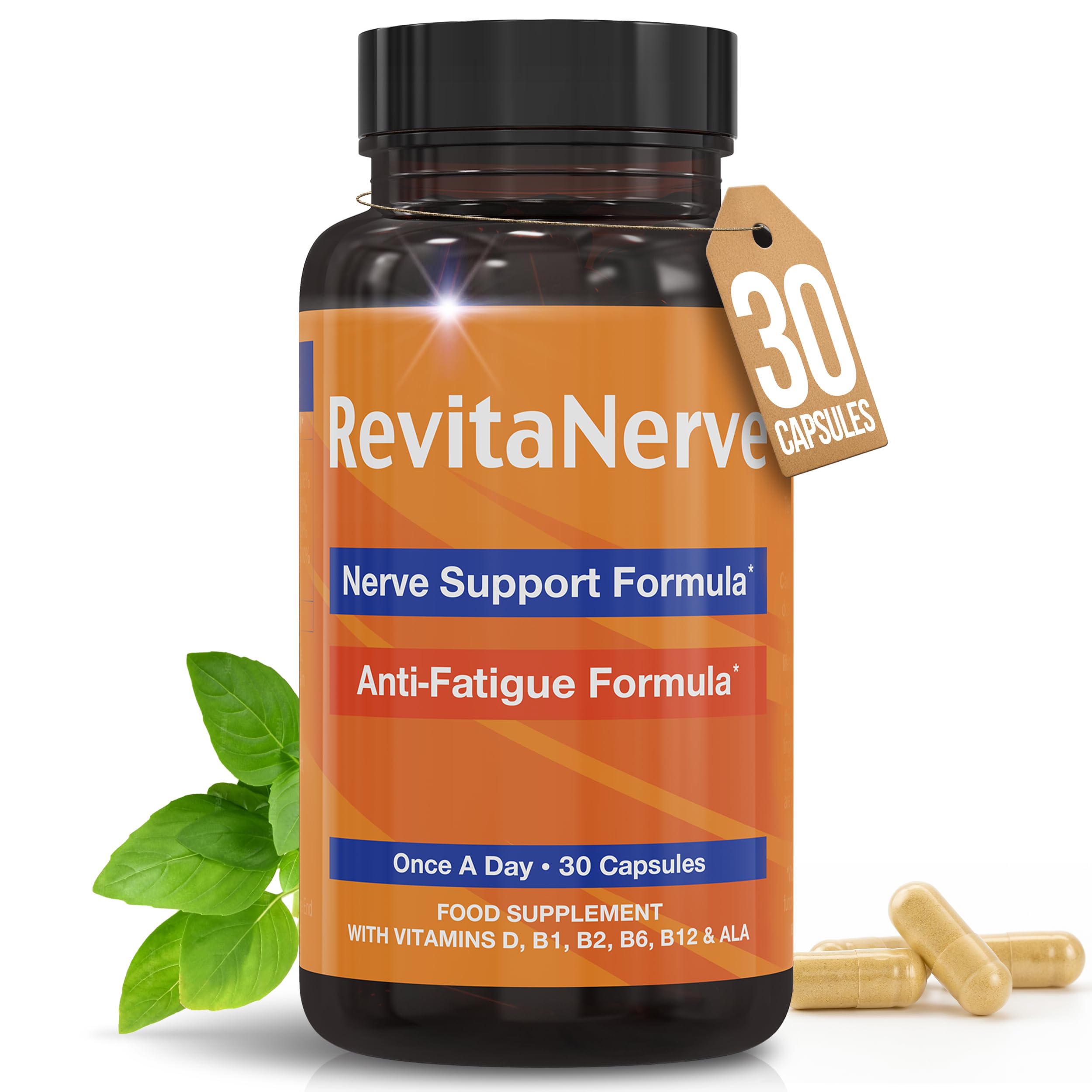Once-per-Day Nerve Support Neuropathy Food Supplement, UK Compliant