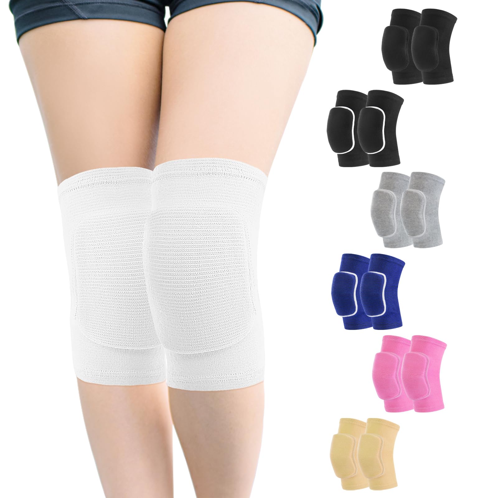 HISFFOG Volleyball Knee Pads for Women, Men, Youth, Girls, Kids, Knee brace for Volleyball Basketball Football Dance Yoga Tennis Running Cycling