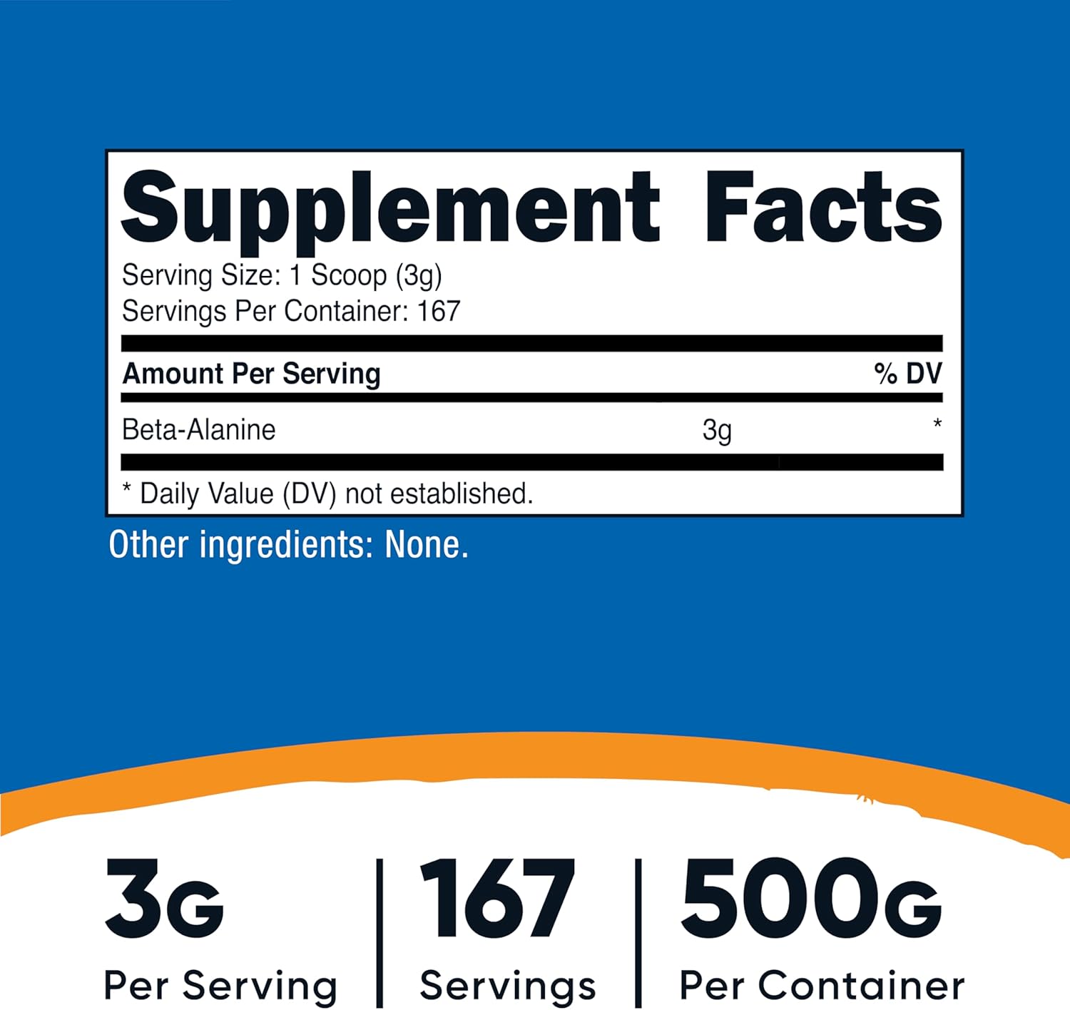 Nutricost Beta Alanine Powder 500 Grams (1.1lbs) - Pure Beta Alanine, Gluten Free & Non-GMO - Image 2