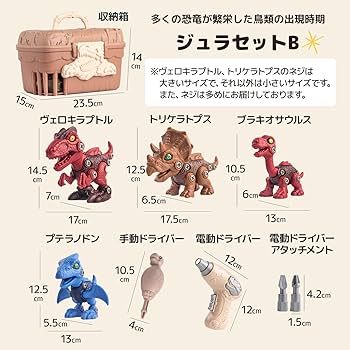 Amazon | MRG 恐竜 おもちゃ 大工さん ごっこ DIY 組み立て 電動