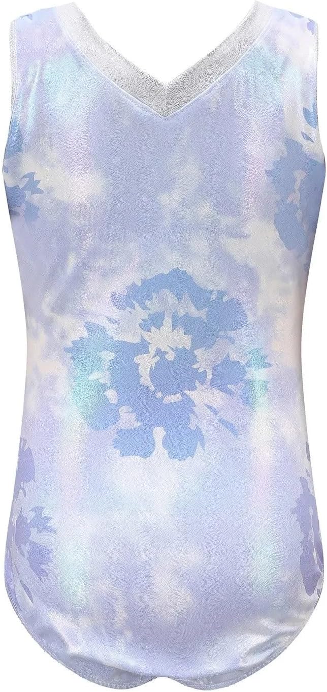 Girls Gymnastics Leotard Sleeveless Dance Bodysuit With Comfortable Athletic Shorts And Scrunchie