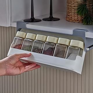 Deconox Raf Altı 6'lı Baharatlık, Raf Altına Geçen Yer Kaplamayan Baharat Organizeri 