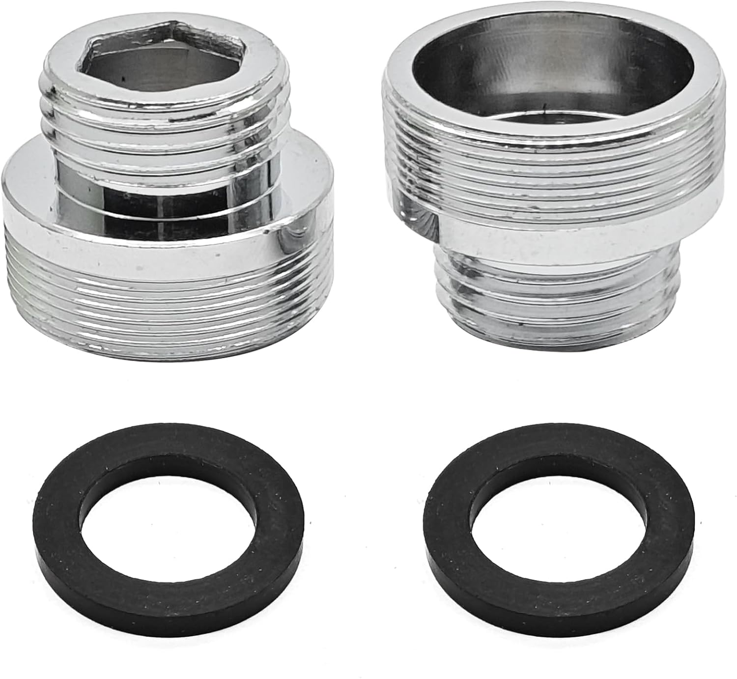 2 Pcs Faucet Adapter Kitchen Sink Faucet Adapter Fitting for Connecting Garden Hose, Water Filter, Standard Hose, 16mm Female to G1/2'' (20mm) Male Adapter