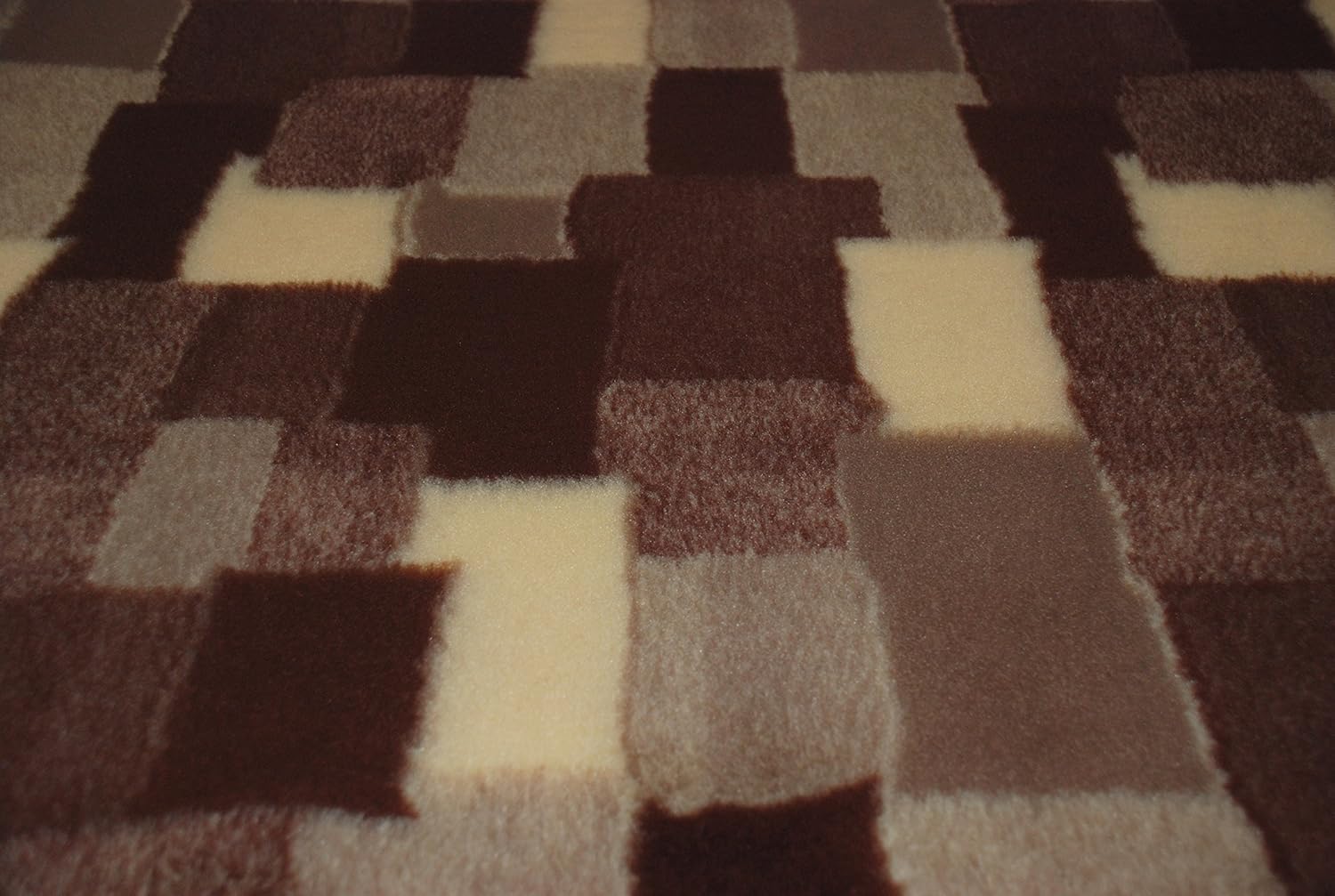 CRS Fur Fabrics Professional Non Slip Veterinary Dog Puppy Vet Bedding Patchwork Brown, Precut - 1Mtr-150cmx100cm