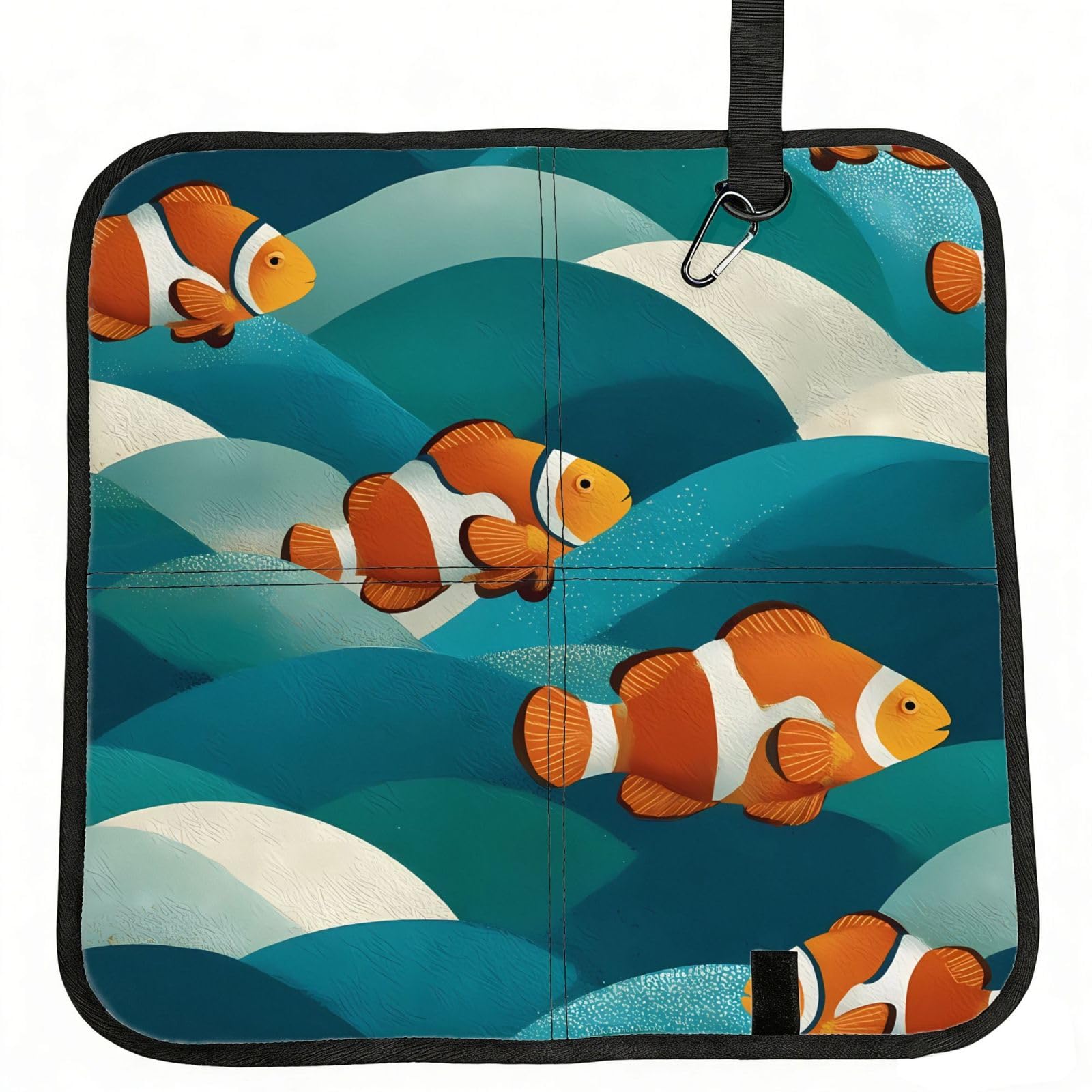 WZYCWB Clownfish Foldable Seating Cushion with Carabiner - Stadium Mat for Camping, Hiking and Outdoor Activities